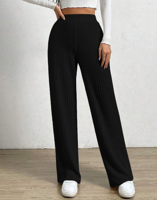 Selvia Relaxed Women Black Trousers