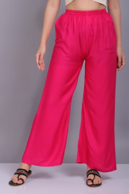 AXOLOTL Flared Women Pink Trousers