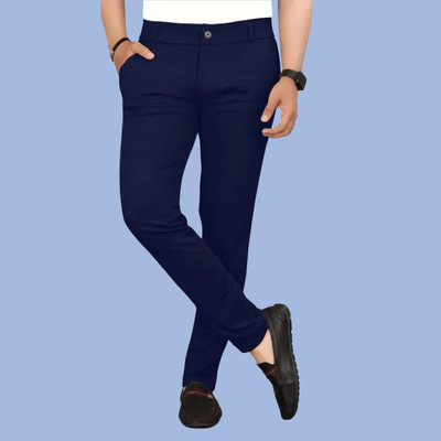 Raienterprises Slim Fit Men Blue Trousers