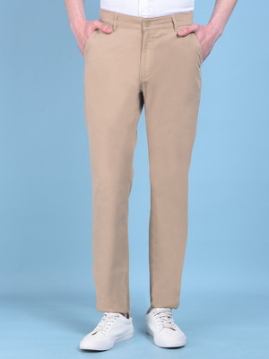 CRIMSOUNE CLUB Slim Fit Men Beige Trousers