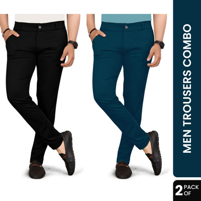 Zonoti Regular Fit Men Dark Blue Trousers