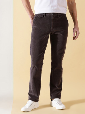 THOMAS SCOTT Slim Fit Men Brown Trousers