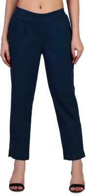 beSOLID Regular Fit Women Blue Trousers