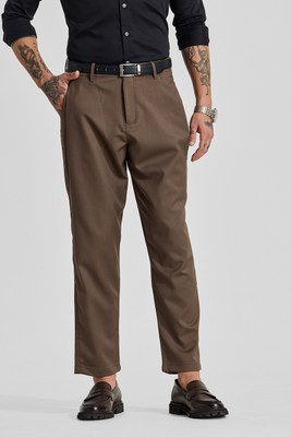 Snitch Slim Fit Men Brown Trousers
