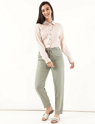 MARKS & SPENCER Regular Fit Women Brown Trousers