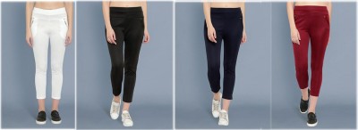 STYLOKAT Regular Fit Women White, Black, Blue, Maroon Trousers