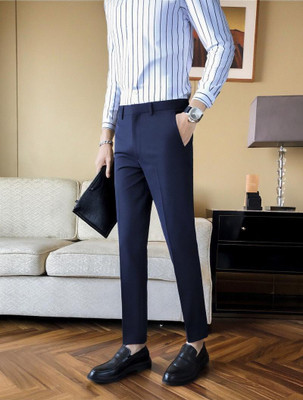 PESADO Slim Fit Men Blue Trousers