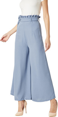 Miss Chase Relaxed Women Blue Trousers