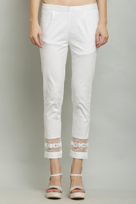 ALIZATRADERS Regular Fit Women White Trousers