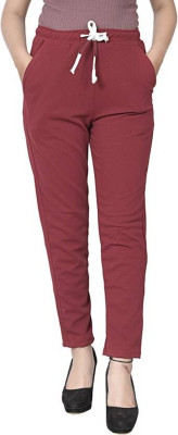 Kashmiri queen Comfort Fit Women Maroon Trousers