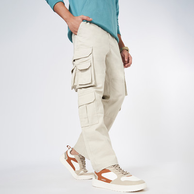 Urban Ranger by Pantaloons Regular Fit Men White Trousers