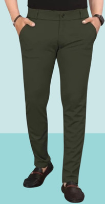 Nitya TrackP Slim Fit Men Green Trousers