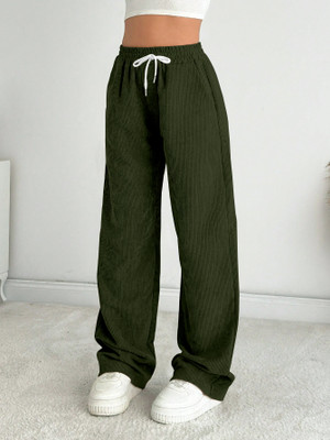 Rajovati Comfort Fit Women Dark Green Trousers