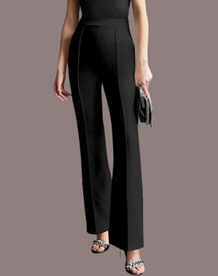 HouseOfCommon Regular Fit Women Black Trousers