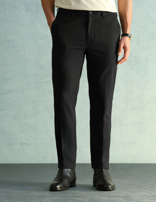 ARROW Slim Fit Men Black Trousers