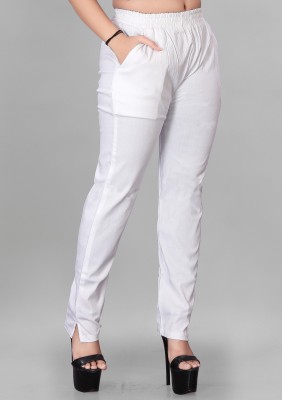 Madhavas Fashion Regular Fit Women Gold Trousers