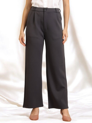 all about you Regular Fit Women Grey Trousers