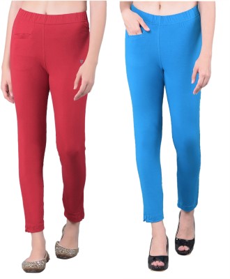 Comfort Lady Relaxed Women Maroon, Blue Trousers