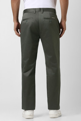 PETER ENGLAND Regular Fit Men Grey Trousers