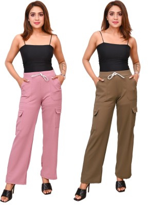 JOVSHIL Regular Fit Women Pink Trousers