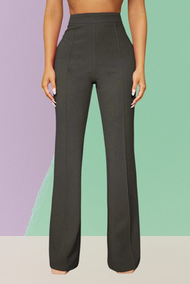 AKOTTY Regular Fit Women Grey Trousers