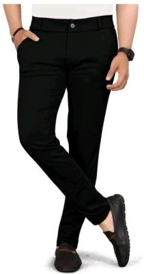 Winfab Creations Slim Fit Men Black Trousers