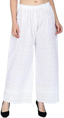 ANURUPAM FASHION Flared Women White Trousers