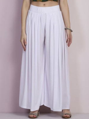 Tannu Fashion Flared Women White Trousers