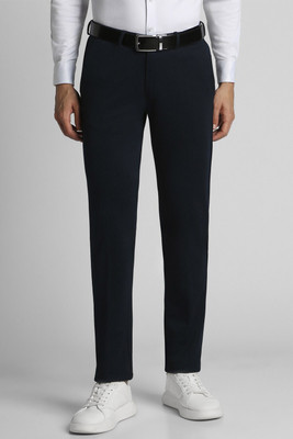 PETER ENGLAND Slim Fit Men Dark Blue Trousers