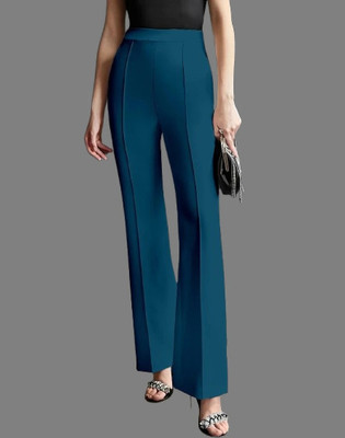 HouseOfCommon Regular Fit Women Blue Trousers