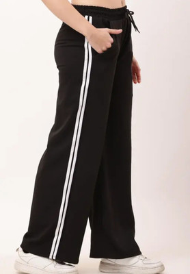 FLITZO Straight Fit Women Black Trousers