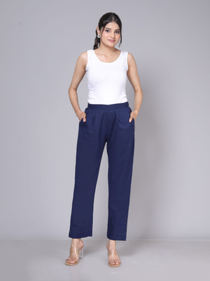 Vatatmaj Creations Regular Fit Women Dark Blue Trousers