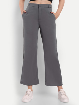 Broadstar Regular Fit Women Grey Trousers