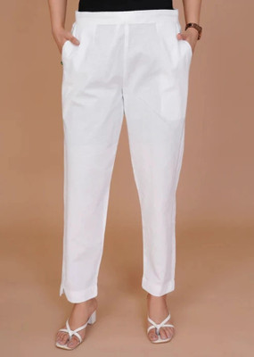 MIRHANIKA Regular Fit Women White Trousers