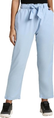 High Star Relaxed Women Blue Trousers