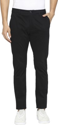 BEING HUMAN Slim Fit Men Black Trousers