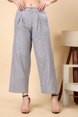 FASHIONS 360 Regular Fit Women Grey Trousers