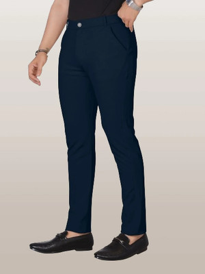 radhe creation Regular Fit Men Blue Trousers