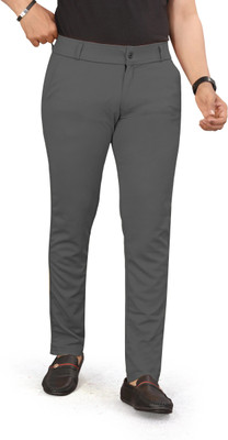 BLAINE Slim Fit Men Grey Trousers