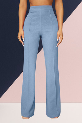 AKOTTY Regular Fit Women Light Blue Trousers