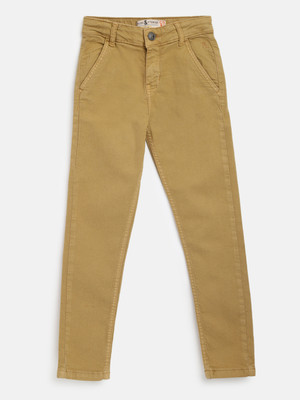 TALES & STORIES Slim Fit Boys Khaki Trousers