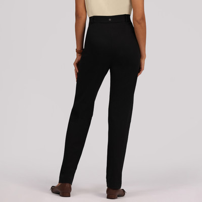 BlissClub AM:PM Air Straight Pants - Cotton - Tall Straight Fit Women Black Trousers
