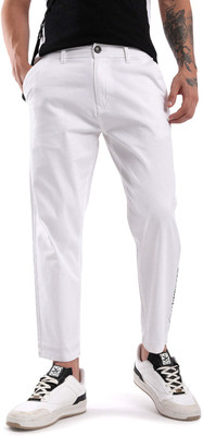 WROGN Skinny Fit Men White Trousers