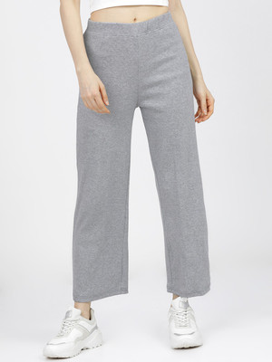 Tokyo Talkies Regular Fit Women Grey Trousers