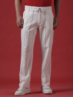WROGN Regular Fit Men White Trousers