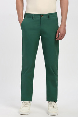 PETER ENGLAND Slim Fit Men Green Trousers