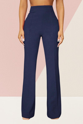 AKOTTY Comfort Fit, Regular Fit Women Dark Blue Trousers