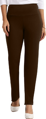 BlissClub Ultimate Straight Pants, Lite - Regular Regular Fit Women Brown Trousers