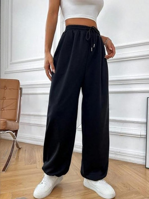 Lakhpati Loose Fit Women Black Trousers