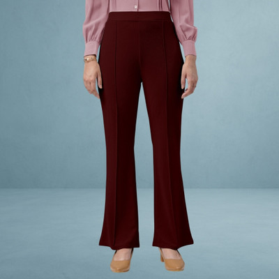 Anitafashion Loose Fit Women Maroon Trousers